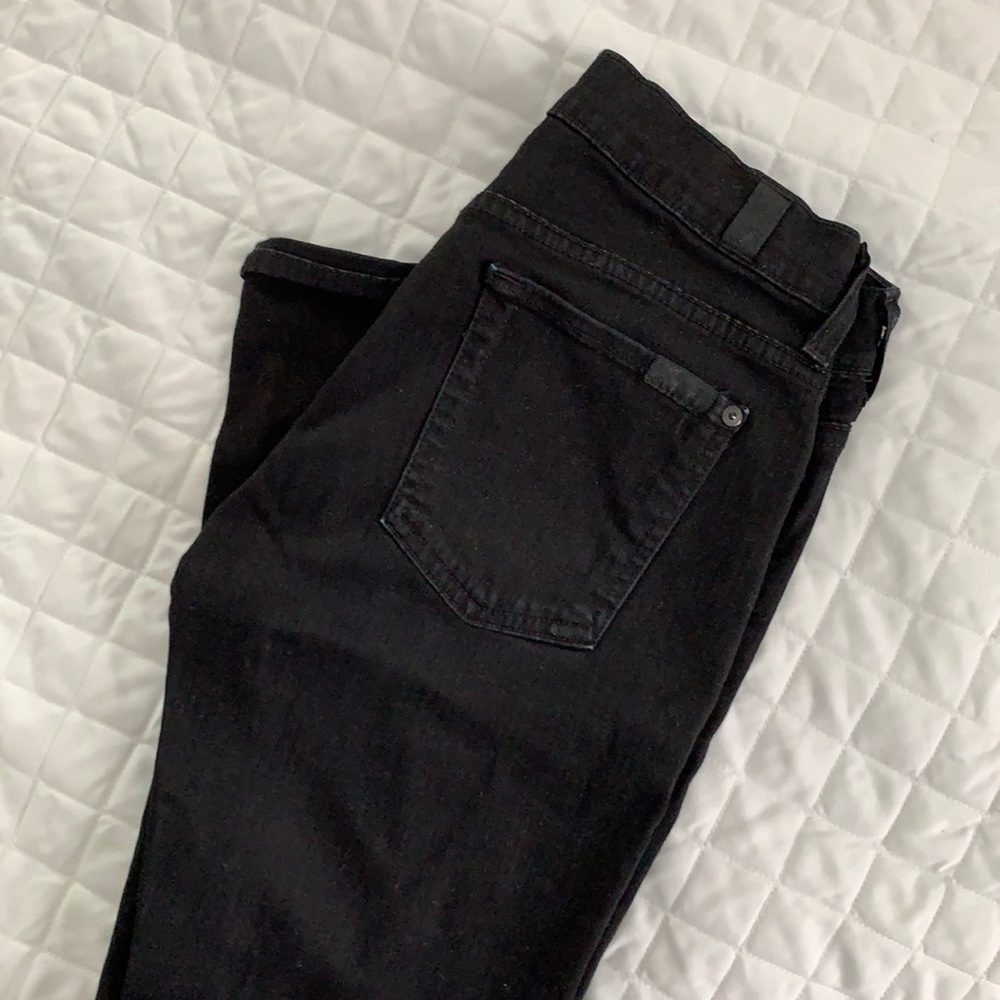 Black skinny 7 for all mankind jeans